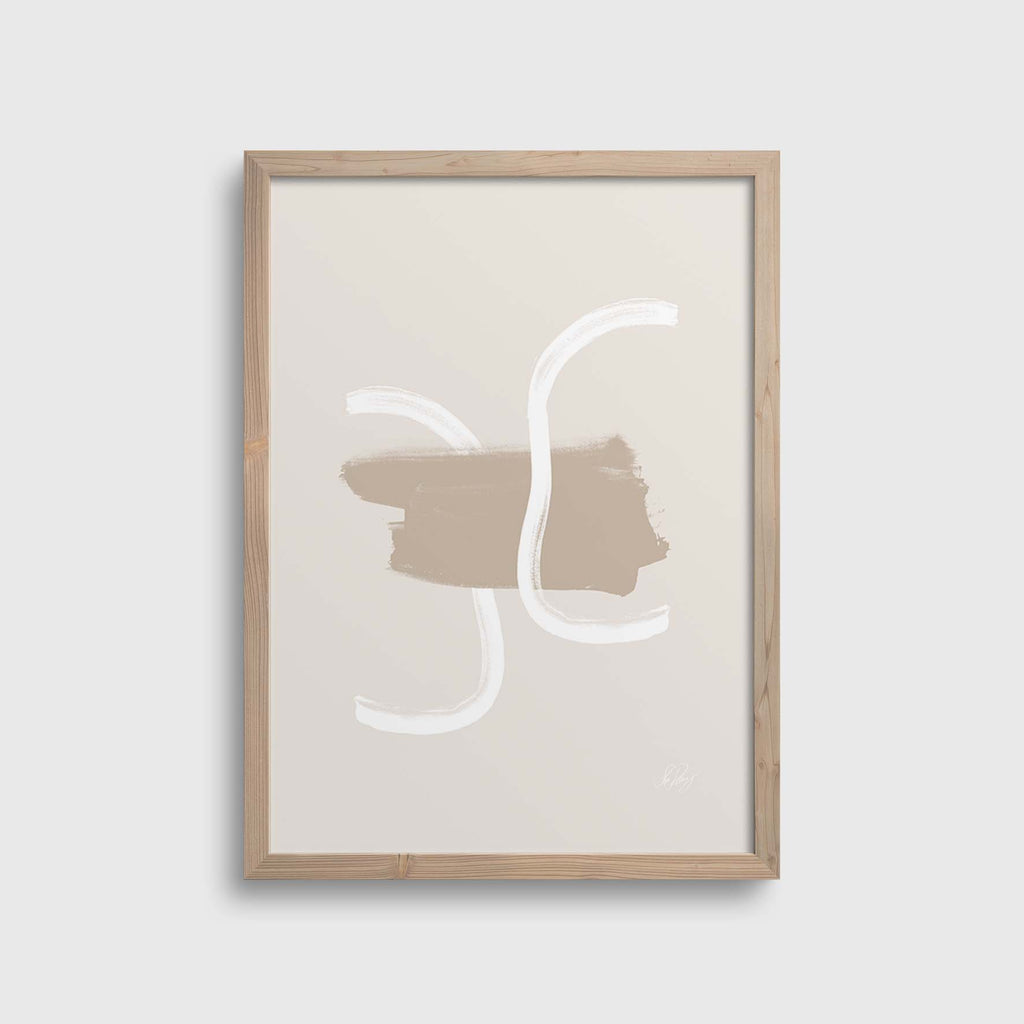 Beige and White Abstract #2