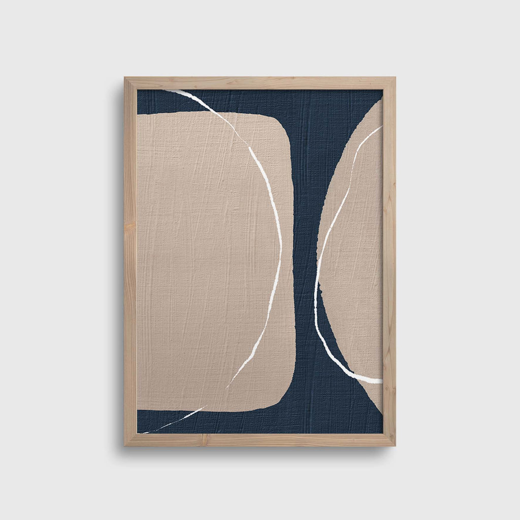 Navy Blue and Beige with White Details #1
