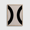 Black Half Circles on Beige #1