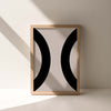 Black Half Circles on Beige #1