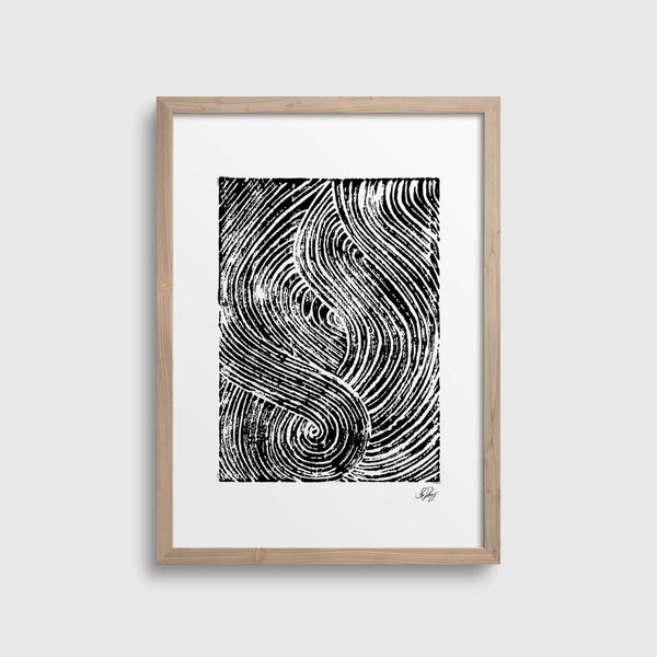 Stamped Zen Shapes #1 | Black on White