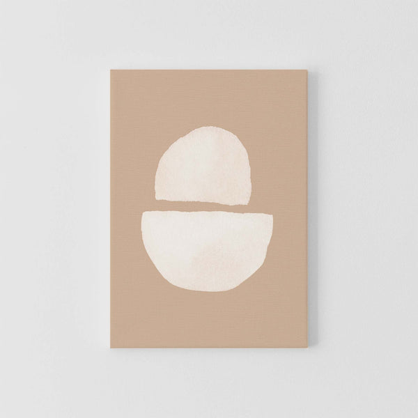 Canvas | White Shapes on Camel #1