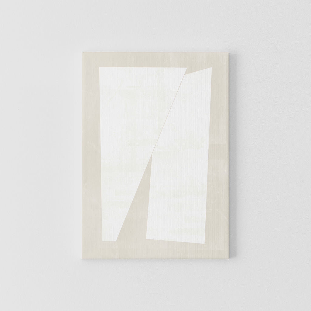 Canvas | Odd Squares, White & Beige #1
