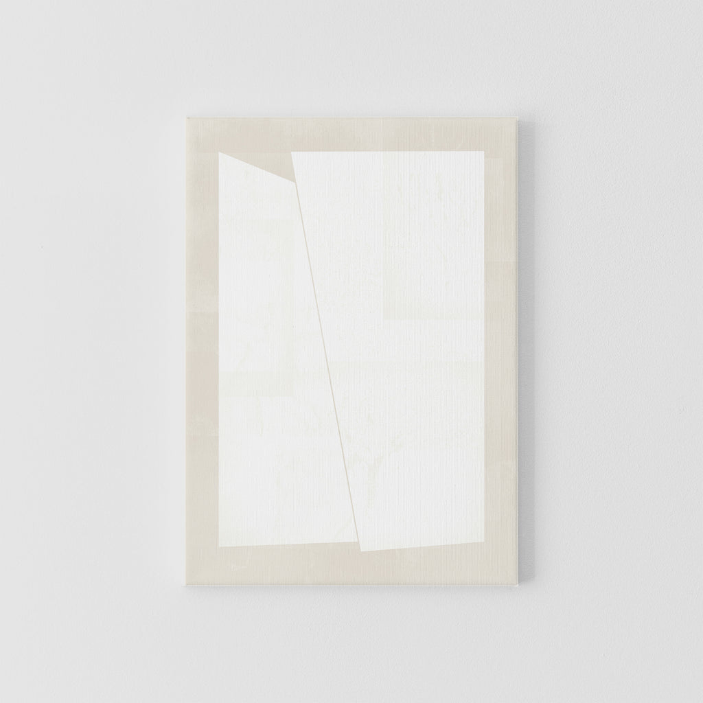 Canvas | Odd Squares, White & Beige #2