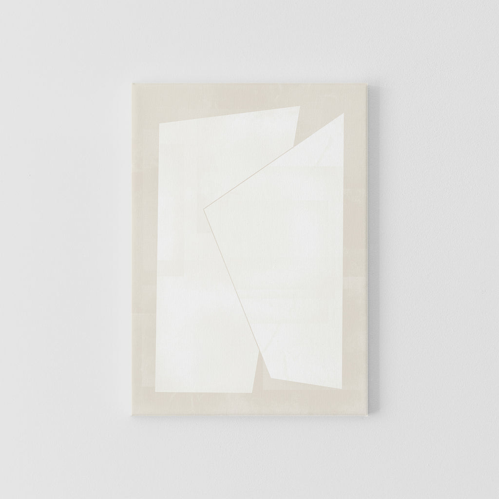 Canvas | Odd Squares, White & Beige #3
